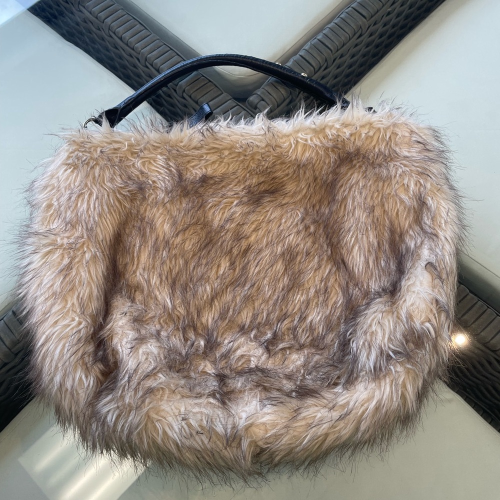 H&M Faux Fur Over The Shoulder Bag